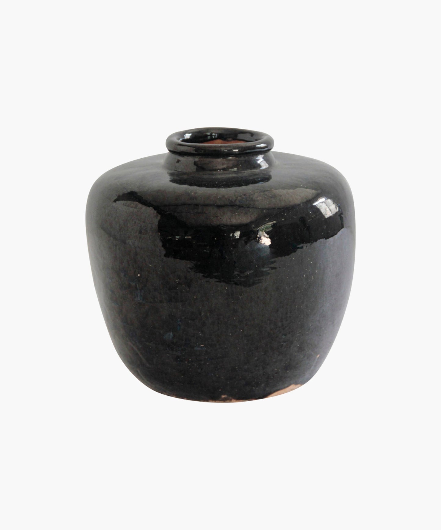 Black Glazed Pottery Jar Small