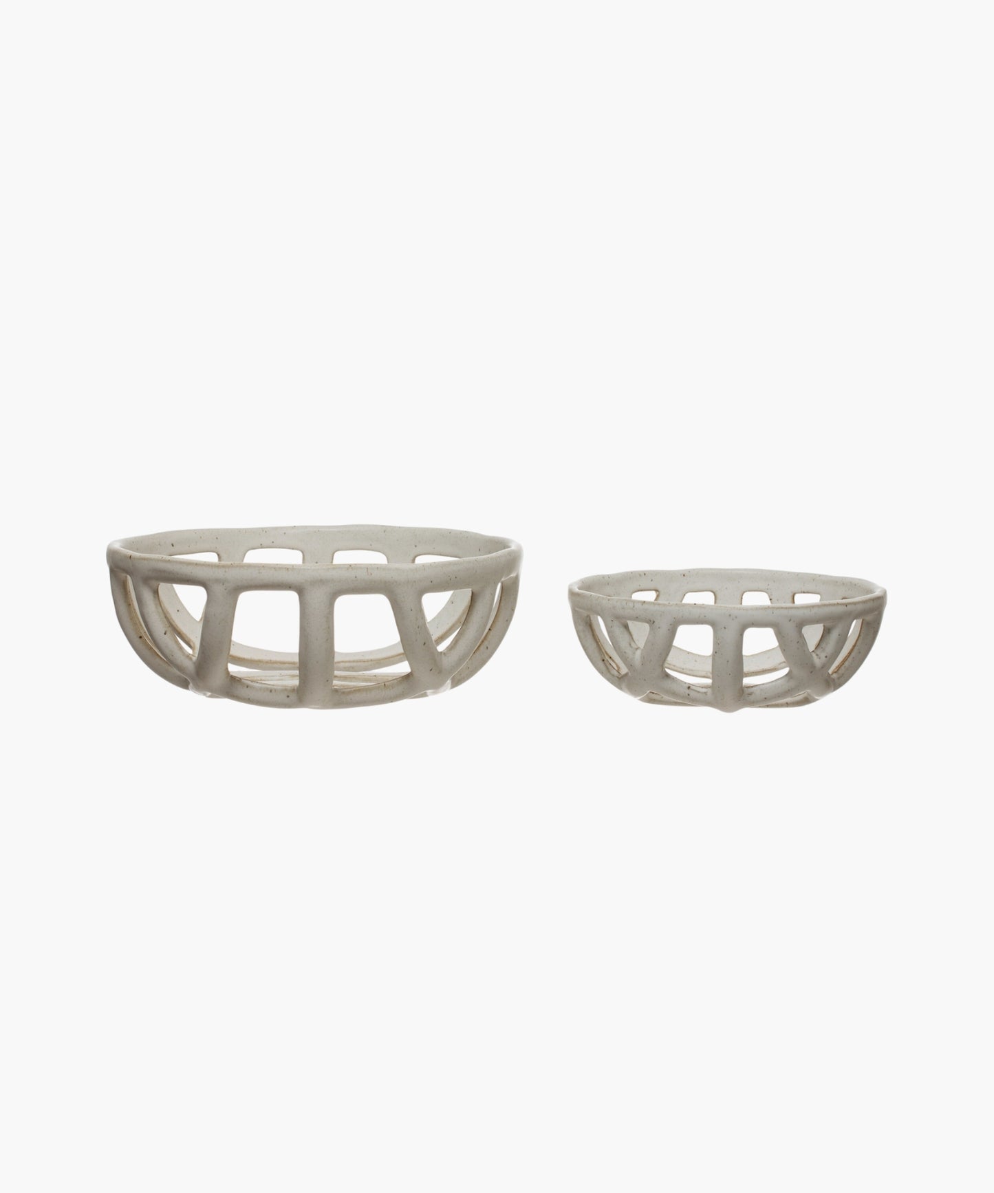 Stoneware Basket Bowls