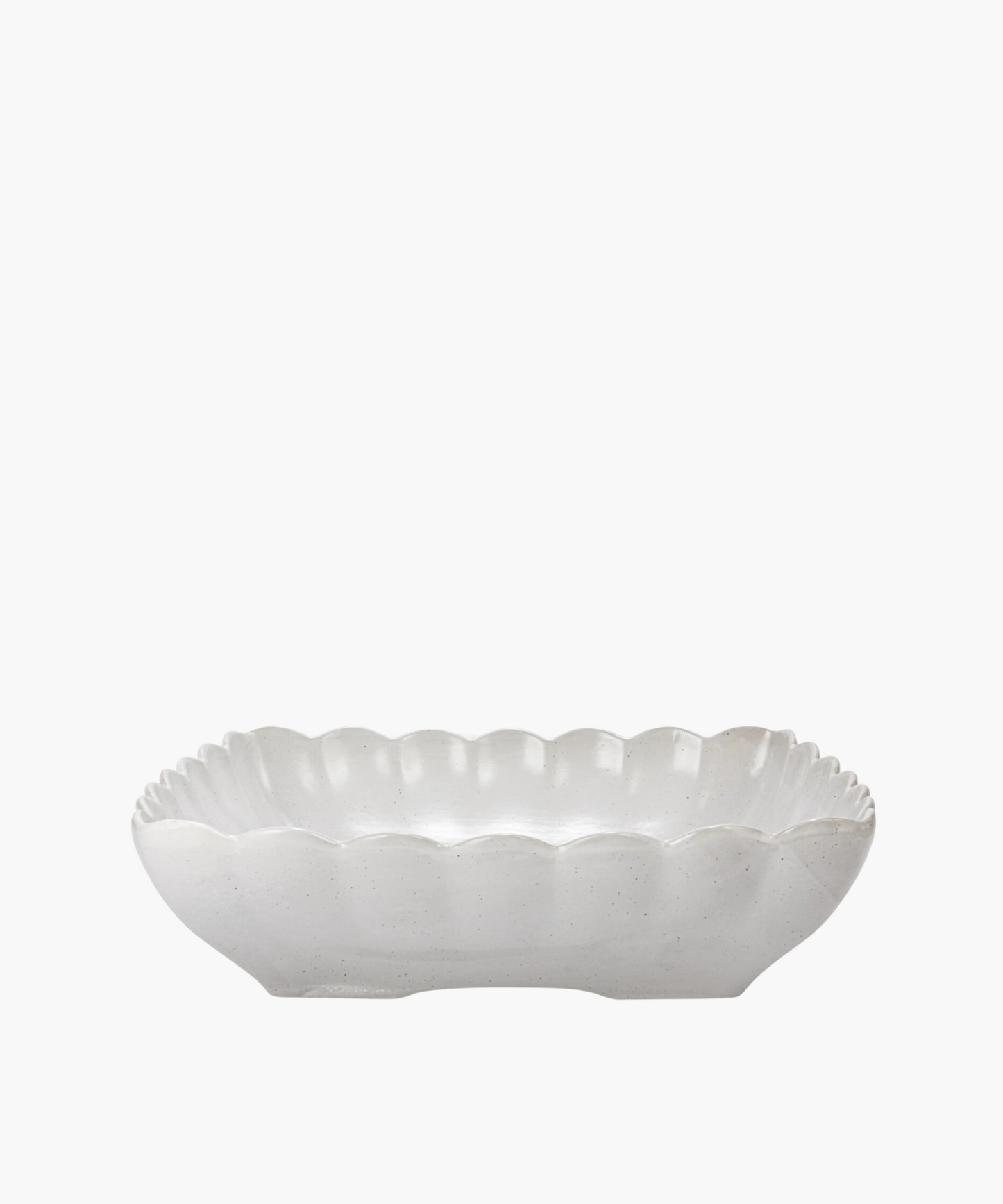 Scalloped Stoneware Serving Dishes