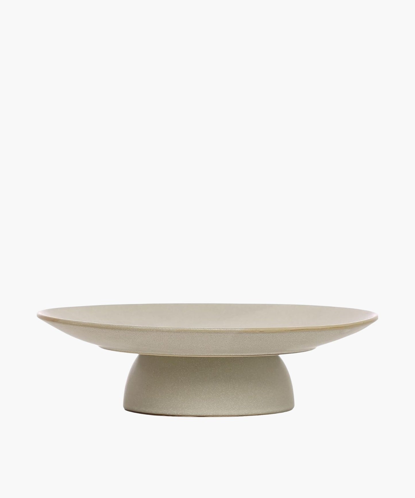 Cream Stoneware Pedestal