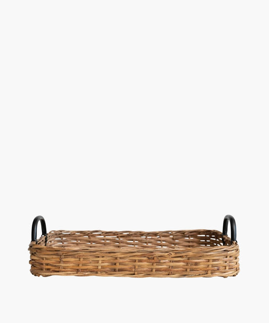 Hand-Woven Rattan Tray