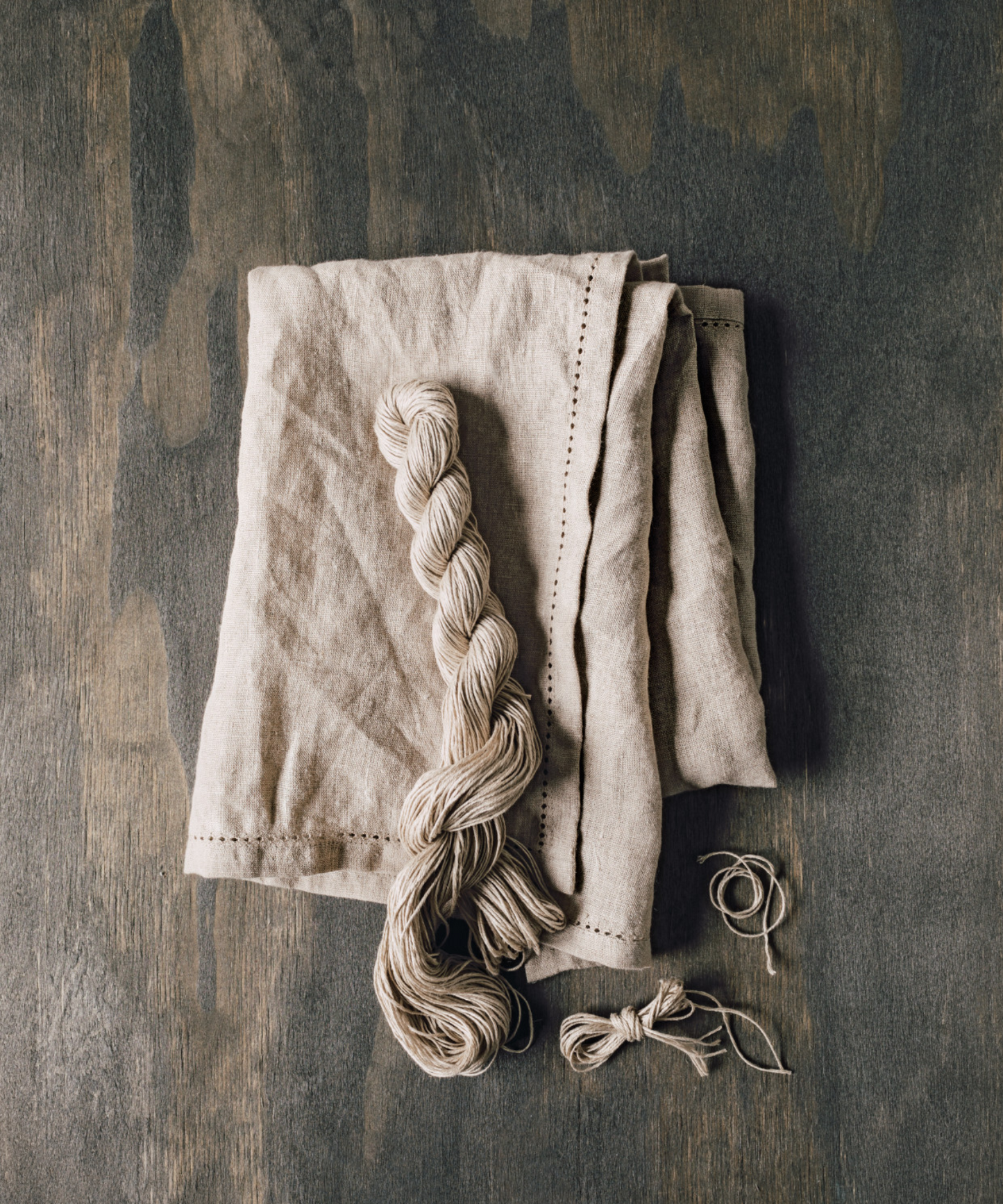 Natural Hemstitch Linen Towel