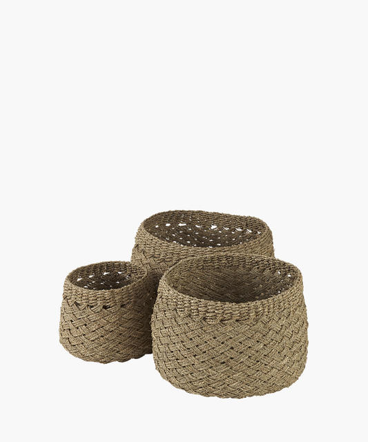 Round Cross Weave Basket