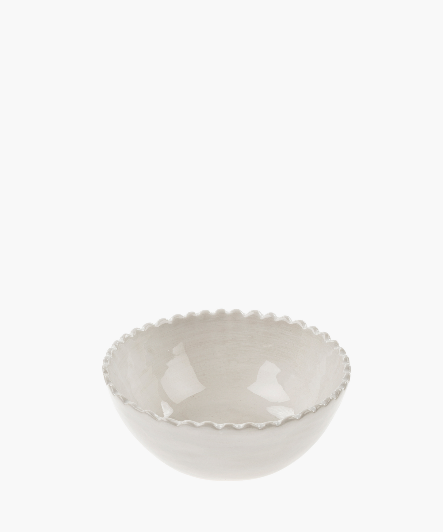 Scalloped Stoneware Bowl