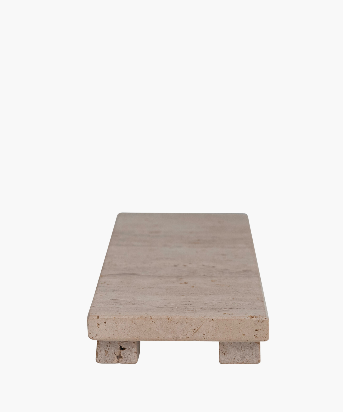 Travertine Footed Tray