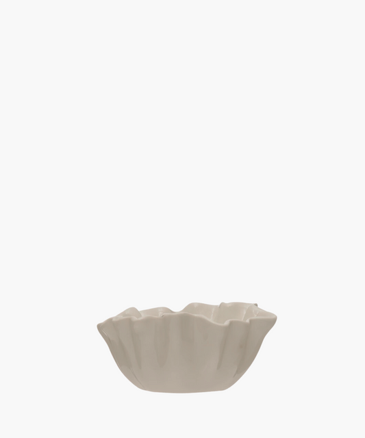 White Fluted Bowl Small