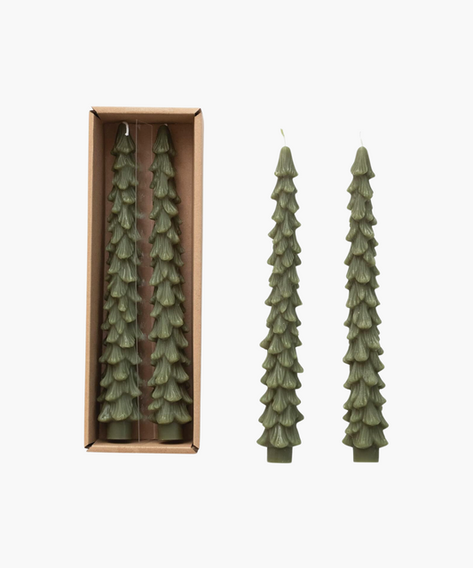 Tree Shaped Tapers Set of 2