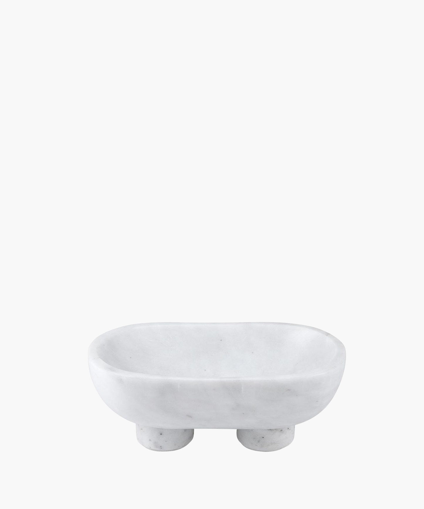 White Marble Footed Bowl