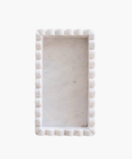 Marble Scalloped Tray